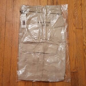 New Beyond The Limit 44x32 Khaki Tan Cargo Pants Skater Vintage 90s Y2K Belt BTL